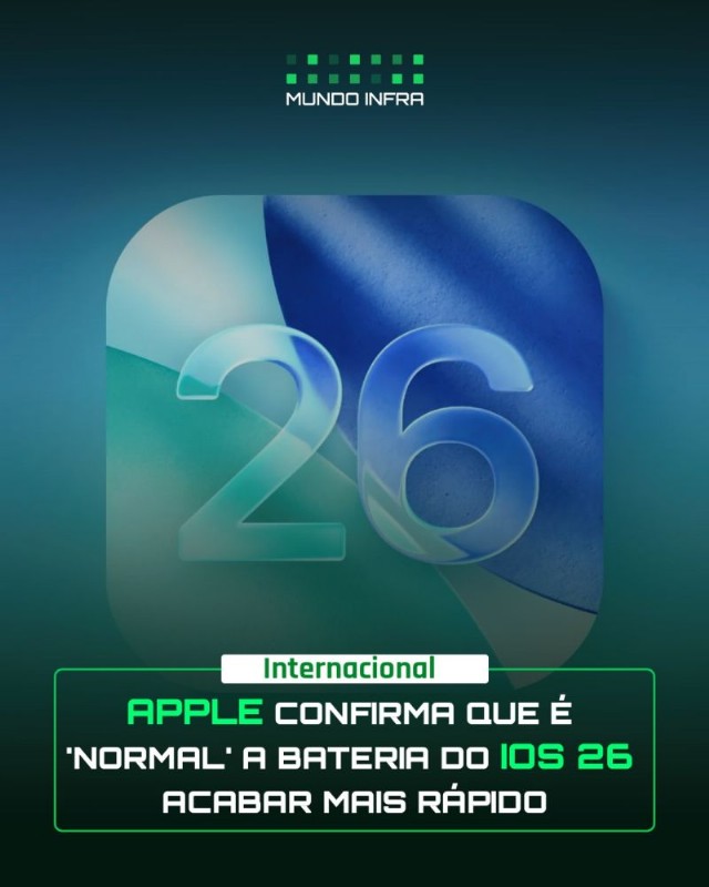 Apple Confirma que é ‘Normal’ A Bateria do IOS 26 Acabar mais Rápido