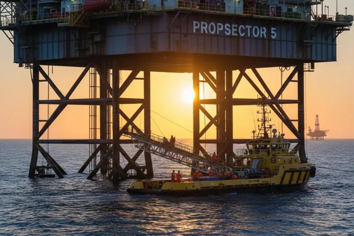 Plataforma da Borr Drilling afunda no Gabão durante operações offshore
